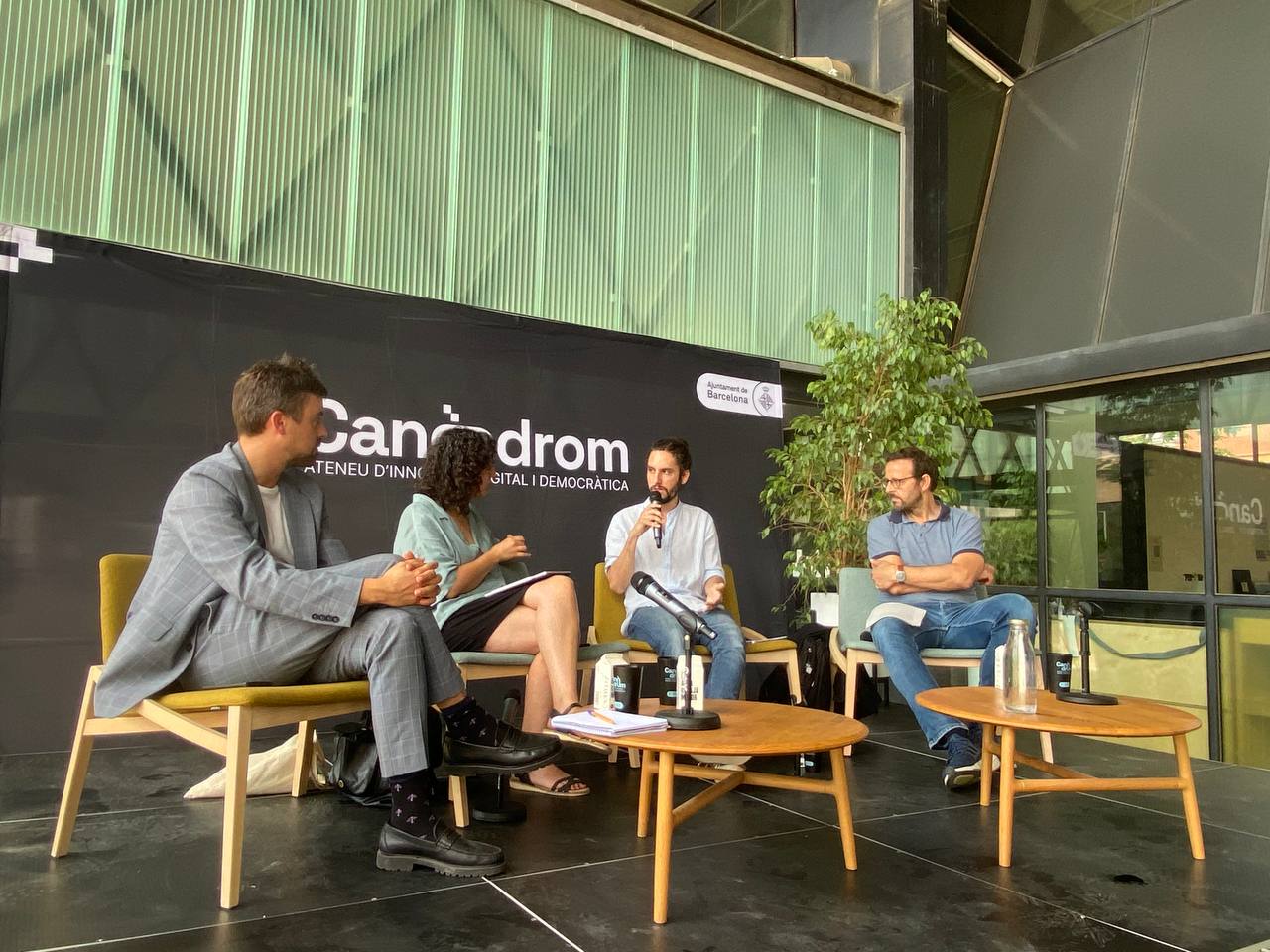 Conversa entre Anaïs Franquesa, Enric Lujan, Marc Serra i Ignacio Orovio.