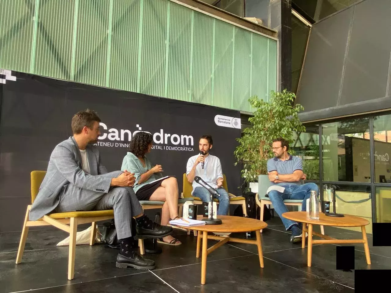 Conversa entre Anaïs Franquesa, Enric Lujan, Marc Serra i Ignacio Orovio.